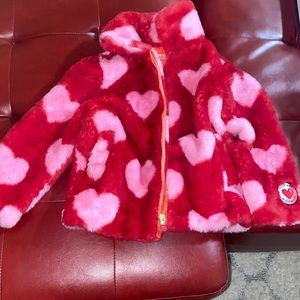 Billy bush fun fur jacket heart detail